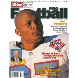 Eddie George Unsigned Tennessee Oilers/Titans Athlon Sports 1998 NFL Pro Football Preview Magazine