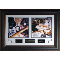 Babe Ruth Unsigned New York Yankees Replica Signature Series 35X28 W/ Lou Gehrig