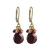 Image 1 : Red Jasper Semi Precious Stones On Gold Filled Lever Back Earrings-1.42