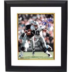 Bill Bates Signed Dallas Cowboys 8X10 Photo Custom Framed #40 (White Jersey Blue Sig Upper Right)