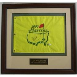 Ian Woosnam Signed 2000 Masters Flag Custom Framed