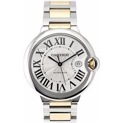 Cartier Ballon Bleu 42Mm Yellow Gold &Amp; Steel  Men Watch