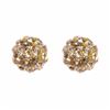 Image 1 : Sterling Silver Champagne Crystal 8Mm Post Earrings