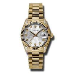 Rolex Datejust 31  18K Yellow Gold Presidential Bracelet  Women Watch