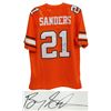 Image 1 : Barry Sanders Signed Oklahoma State Throwback Orange Premier Jersey