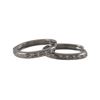 Image 2 : Sterling Silver Starburst Diamond Cut Huggie Earrings, 0.59