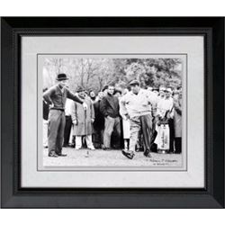 Jackie Gleason Unsigned 8X10 B&W Photo Custom Framed W/ Arnold Palmer