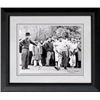 Image 1 : Jackie Gleason Unsigned 8X10 B&W Photo Custom Framed W/ Arnold Palmer