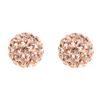 Image 1 : Sterling Silver Peach Crystal 10Mm Post Earrings