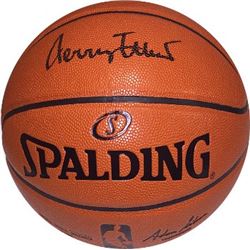 Jerry West Signed NBA Spalding Indoor/Outdoor Basketball (Black Sig) (Los Angeles Lakers)