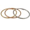 Image 2 : Tri Colored 3 Piece Brass Bangle Set With Hammered Design, 70Mm