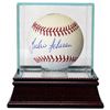 Image 1 : Julio Teheran Signed Rawlings Official Major League Baseball W/ Glass Case (Atlanta Braves)
