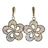 Image 1 : Gold Filled Tri Color Flower Post Earrings