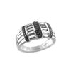 Image 1 : SS BLACK DIAMOND RING - Size 7 (#8931D-BLK)