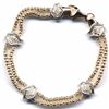 Image 1 : 2 Row Two Tone Bracelt