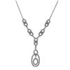 Image 1 : Sterling Silver Necklace, White Czs