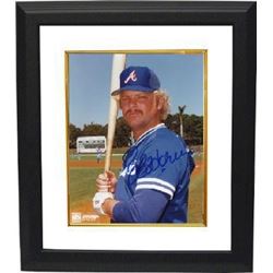 Bob Horner Signed Atlanta Braves 8X10 Photo Custom Framed