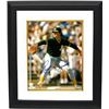 Image 1 : Rick Honeycutt Signed Oakland Athletics 8X10 Photo Custom Framed (Green Jersey Pitching)