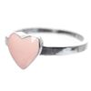 Image 2 : Pink Enamel Heart Sterling Silver Ring Size 3