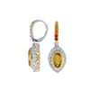 Image 1 : TT SS/YGPLT CITRINE / FIRE OPAL / WHITE TOPAZ LEVERBK EARRINGS (#10468MUL)