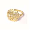 Image 1 : Sterling Silver  CZ Matte Gold Ring