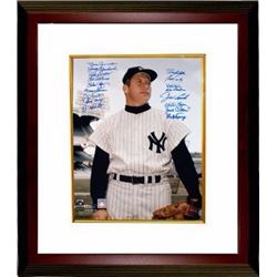 Moose Skowron Signed New York Yankees Color 16X20 Photo Custom Framed Mickey Mantle Teammates W/ 17 