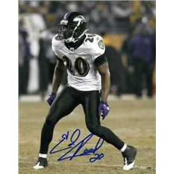 Ed Reed Signed Baltimore Ravens 8X10 Photo #20 (White Jersey)