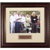 Image 1 : Jack Nicklaus Unsigned 16X20 Photo 2010 Masters Official Starters Leather Framed W/Palmer