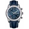 Image 1 : Breitling Navitimer World Blue GMT Chronograph Calf Leather  Men Watch