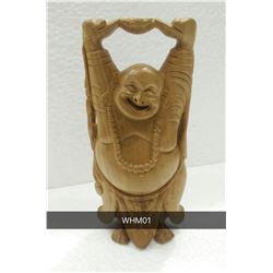 wooden happy man standing