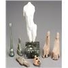 Image 1 : Group of Eight Antiquities and Ancient-Style Cabinet Articles, Consisting of a Roman green irid...