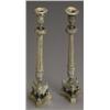 Image 1 : Pair of Charles X Brass Candlesticks, Second Quarter 19th Century, Height: 9 in (22.9 cm),...