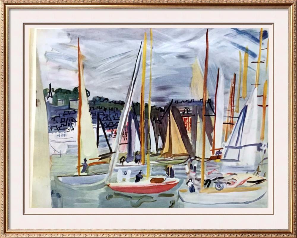 Raoul Dufy Harbor at Deaville c.1935 Fine Art Print