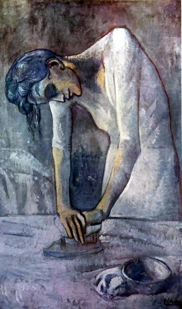 Pablo Picasso Woman Ironing C 1904 Fine Art Print Signed In Plate Pablo Picasso Woman Ironing C 1904 Fine Art Print Signed In Plate