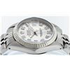 Image 5 : Rolex Ladies Stainless Steel Silver Diamond and White Gold Datejust Wristwatch