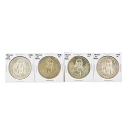 Set of (4) 1978 Mo Mexico 100 Pesos Silver Coins