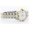 Image 4 : Womens Rolex Two-Tone Baguette Diamond And Emerald DateJust Wristwatch