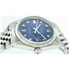 Image 5 : Rolex Stainless Steel Blue Diamond and White Gold Datejust Wristwatch