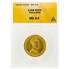 Image 1 : 1968 Thailand 600 Baht Gold Coin ANACS MS64