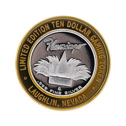 .999 Silver Flamingo Hilton Laughlin, NV $10 Casino Gaming Token Limited Edition