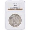 Image 1 : 1923 $1 Peace Silver Dollar Coin NGC MS65