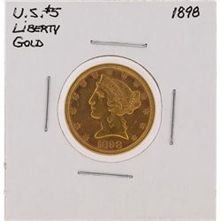 1898 $5 Liberty Head Half Eagle Gold Coin