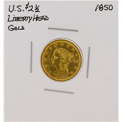 1850 $2 1/2 Liberty Head Quarter Eagle Gold Coin