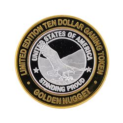 .999 Silver Golden Nugget Las Vegas $10 Casino Gaming Token Limited Edition