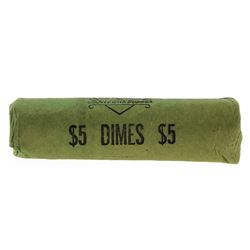 Roll of (50) 1964 Brilliant Uncirculated Roosevelt Dimes