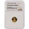 Image 1 : 1992 $5 American Gold Eagle Coin NGC Graded PF69 Ultra Cameo