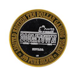.999 Silver Boomtown Hotel & Casino Reno, NV $10 Gaming Token Limited Edition