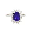 Image 2 : 14KT White Gold 1.91ct Tanzanite and Diamond Ring