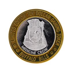 .999 Silver Buffalo Bills Resort & Casino $10 Gaming Token Limited Edition