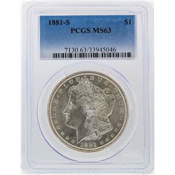 1881-S $1 Morgan Silver Dollar PCGS Graded MS63